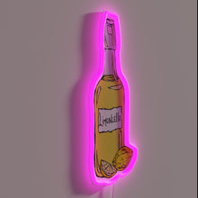 Load image into Gallery viewer, Lovely vintage Italian limoncello bar decor with colorful lemons sign