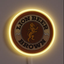 Load image into Gallery viewer, RGB Neon Sign for Lion Brown Beer Coasters Decorative Accents