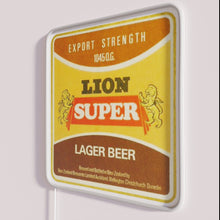 Load image into Gallery viewer, RGB Neon Sign Bar Decoration with Lion Super Lager Beer Logo