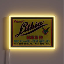 Load image into Gallery viewer, Vibrant neon sign illuminating passion for Lithia Beer and RGB.