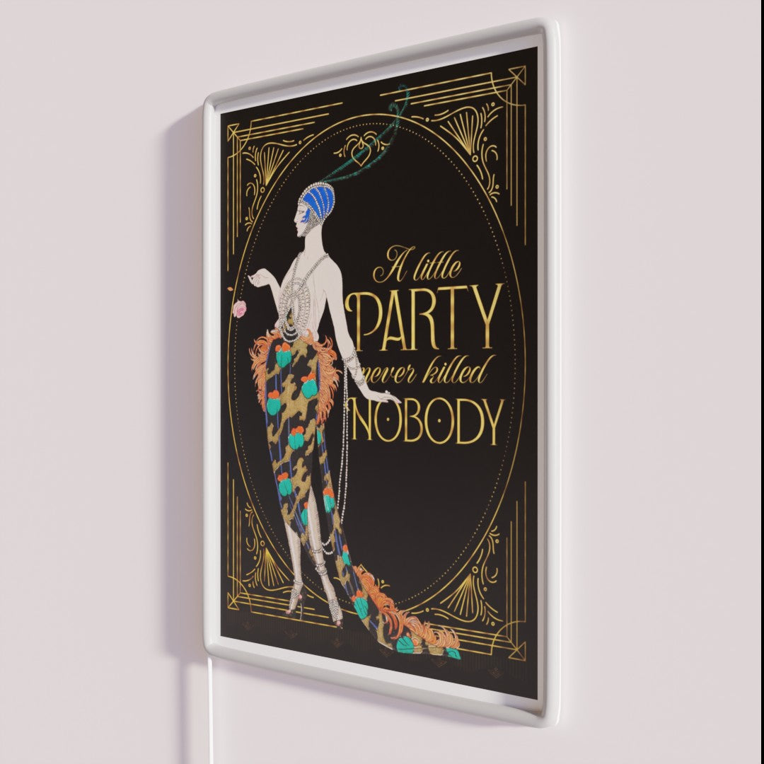 Little Party Art Deco Cocktail Funny Cocktail Art Print Rgb Led