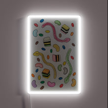 Load image into Gallery viewer, Neon-lit LED lollipop decorations in vibrant RGB colors lighting up.