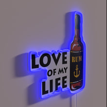 Load image into Gallery viewer, Personalized neon love letter in a bottle of rum sign