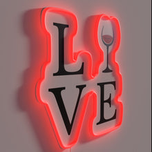 Load image into Gallery viewer, Vibrant LED wine lover's home decor statement wall art