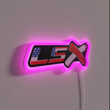 Load image into Gallery viewer, LSX Murica USA Neon Sign with Color-Changing RGB Lighting
