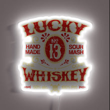 Load image into Gallery viewer, Eye-catching Distressed Neon Sign with RGB Lighting for Whiskey Enthusiasts