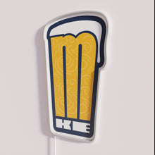 Load image into Gallery viewer, Vibrant Neon Bar Sign with Milwaukee Swirls LED Color Changing Design