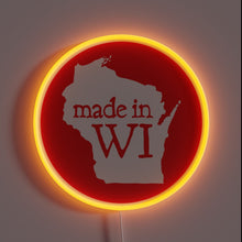 Load image into Gallery viewer, Handcrafted in Wisconsin, Vibrant Red Circle RGB LED Neon Sign