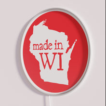 Load image into Gallery viewer, Handcrafted Red Circle RGB Neon Sign Made in Wisconsin Factory Authenticity