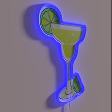 Load image into Gallery viewer, Vibrant Margarita Cocktail Neon Sign with Colorful RGB Lighting Effect