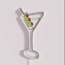 Load image into Gallery viewer, Eye-catching neon martini glass vodka RGB illuminated bar decoration sign