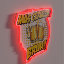 Load image into Gallery viewer, RGB Neon Sign for Cerveza Lovers and Beer Enthusiasts Only