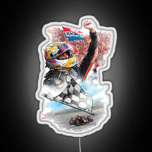 Load image into Gallery viewer, Max Verstappen Graphic Drawing F1 2021 RGB neon sign white