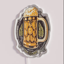 Load image into Gallery viewer, Measure Your Beer Intake with Fun and Colorful Neon Sign