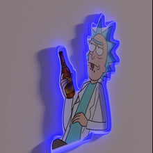 Load image into Gallery viewer, Boldly illuminate your space with vibrant Medalla x Rick's neon artwork.