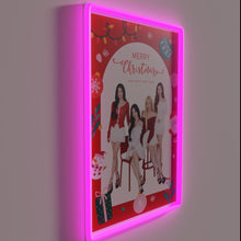 Load image into Gallery viewer, Merry Christmas Aespa-inspired vibrant RGB neon decorative wall light display
