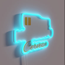 Load image into Gallery viewer, Vibrant 'Mexican Beer Necesito Cerveza' funny bilingual neon bar decor.