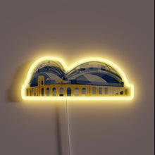 Load image into Gallery viewer, Neon illuminated polygonal logo of Milwaukee's iconic baseball stadium