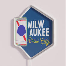 Load image into Gallery viewer, Vibrant Milwaukee Brew City RGB Neon Sign with Customizable Colors Options