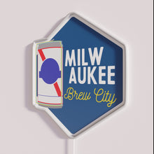 Load image into Gallery viewer, Neon Milwaukee Brew City RGB LED Sign with Distressed Finish