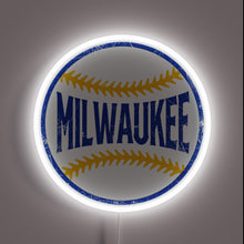 Load image into Gallery viewer, Vintage sports-themed lighting decor for baseball fans with retro flair.
