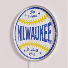Load image into Gallery viewer, Retro Vintage Milwaukee Baseball Team Decorative LED Neon Sports Sign