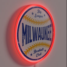 Load image into Gallery viewer, Add retro sports flair with vintage style blue MLB neon.