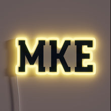 Load image into Gallery viewer, Add vibrant color and ambiance with this gold LED sign.