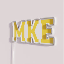 Load image into Gallery viewer, Customizable Milwaukee Navy Blue and Red Neon Bar Decor Sign