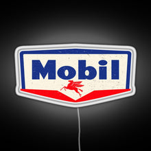 Load image into Gallery viewer, Mobil oil Vintage sign logo 1950 RGB neon sign white