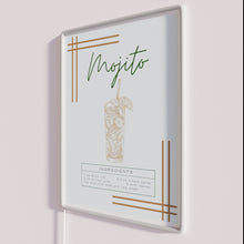 Load image into Gallery viewer, Vibrant RGB Neon Sign Featuring Tropical Mojito Cocktail Artwork Design