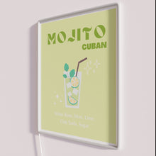 Load image into Gallery viewer, Vibrant Neon Cocktail Bar Decor Featuring Mojito Color Scheme Design