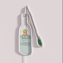 Load image into Gallery viewer, Vibrant Mojito cocktail neon bar decor with customizable color options