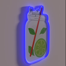 Load image into Gallery viewer, Minty Fresh Vibes: Neon RGB Sign Illuminates Your Cocktail Haven