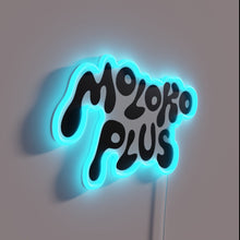 Load image into Gallery viewer, Moloko Plus Neon Sign in Vibrant RGB Color Display Options