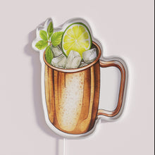 Load image into Gallery viewer, Vibrant RGB neon sign for Moscow Mule cocktail enthusiasts everywhere.