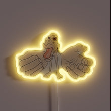 Load image into Gallery viewer, Electric Motor Homunculus Illuminated Sign with Vibrant RGB Neon Accents