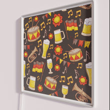 Load image into Gallery viewer, Vibrant Neon Oktoberfest Music and Beer Pub Decor Wall Sign