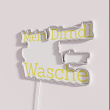 Load image into Gallery viewer, Amusing oktoberfest dirndl neon sign adds humor to your bar