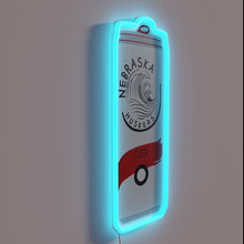Load image into Gallery viewer, Neon Nebraska White Claw Sign Illuminates Home Bar Decorations