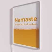 Load image into Gallery viewer, Neon Sign for Yoga and Beer Lovers with Namaste RGB Lighting