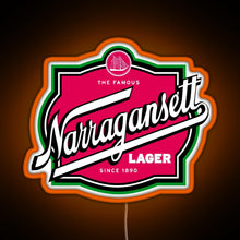 Load image into Gallery viewer, Narragansett Harpoon RGB neon sign orange