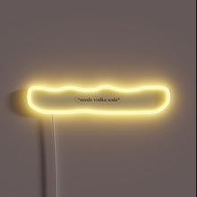 Load image into Gallery viewer, Cocktail lover's dream: bright RGB neon sign with vodka soda theme