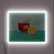 Load image into Gallery viewer, Glowing Neon Sign Depicting Iconic Negroni Cocktail in Vibrant Hues