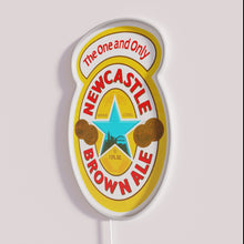 Load image into Gallery viewer, Authentic retro-style RGB LED light display of Newcastle Brown Ale logo