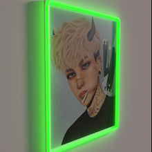 Load image into Gallery viewer, Whimsical Neon Character Portrait Sign for Unique Christmas Decorations