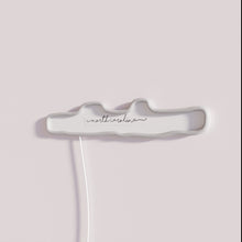 Load image into Gallery viewer, Vibrant North Carolina script neon sign with full color RGB lighting