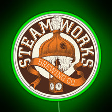 Load image into Gallery viewer, Offcial Brewing Steamworks RGB neon sign green