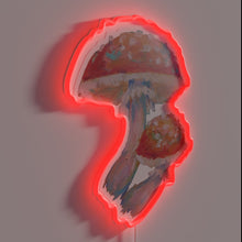 Load image into Gallery viewer, Vibrant art-inspired oil pastel mushroom design with RGB glow effect.