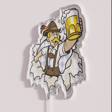 Load image into Gallery viewer, Colorful Oktoberfest celebration decor with customizable RGB neon lighting accents